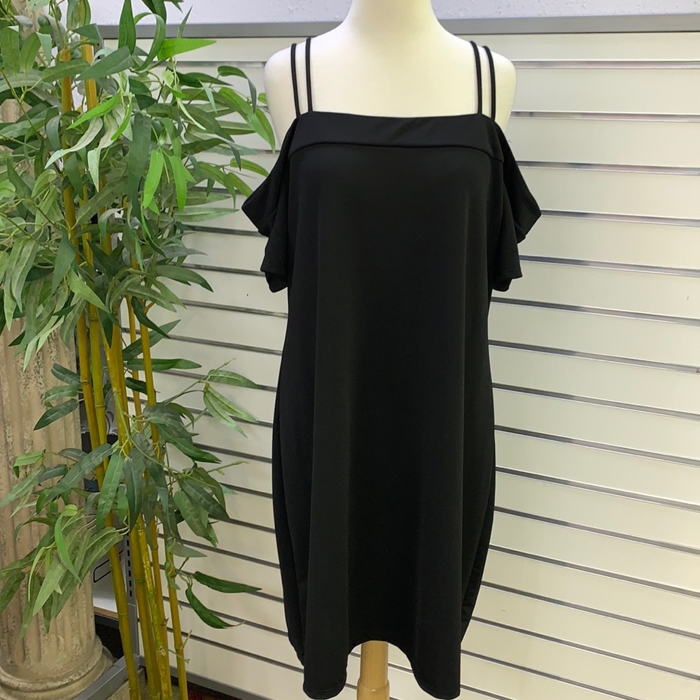 Ultra Flirt Black Cold Shoulder Dress